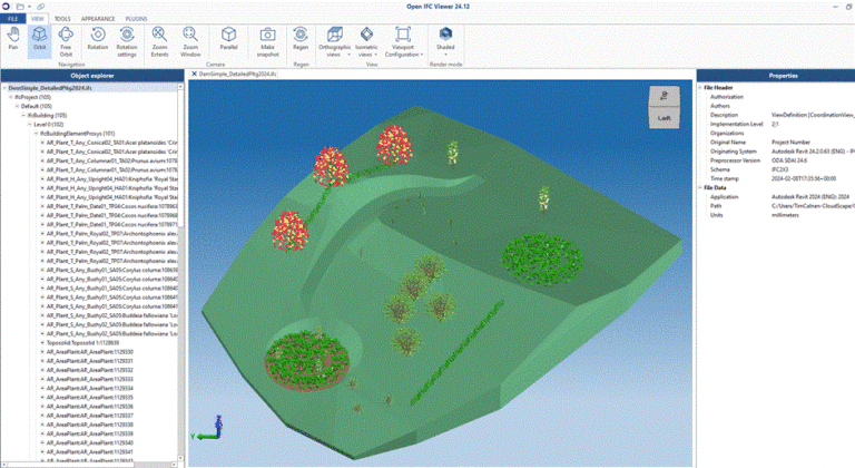 landscape model in IFC